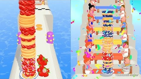 Pancake 🥞 Run 😋😋 ASMR Gameplay, Very relaxing and satisfying All Levels Gameplay Walkthrough iOS