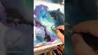 Opal inspired abstract painting #acrylicpaint #abstractart #arttutorial