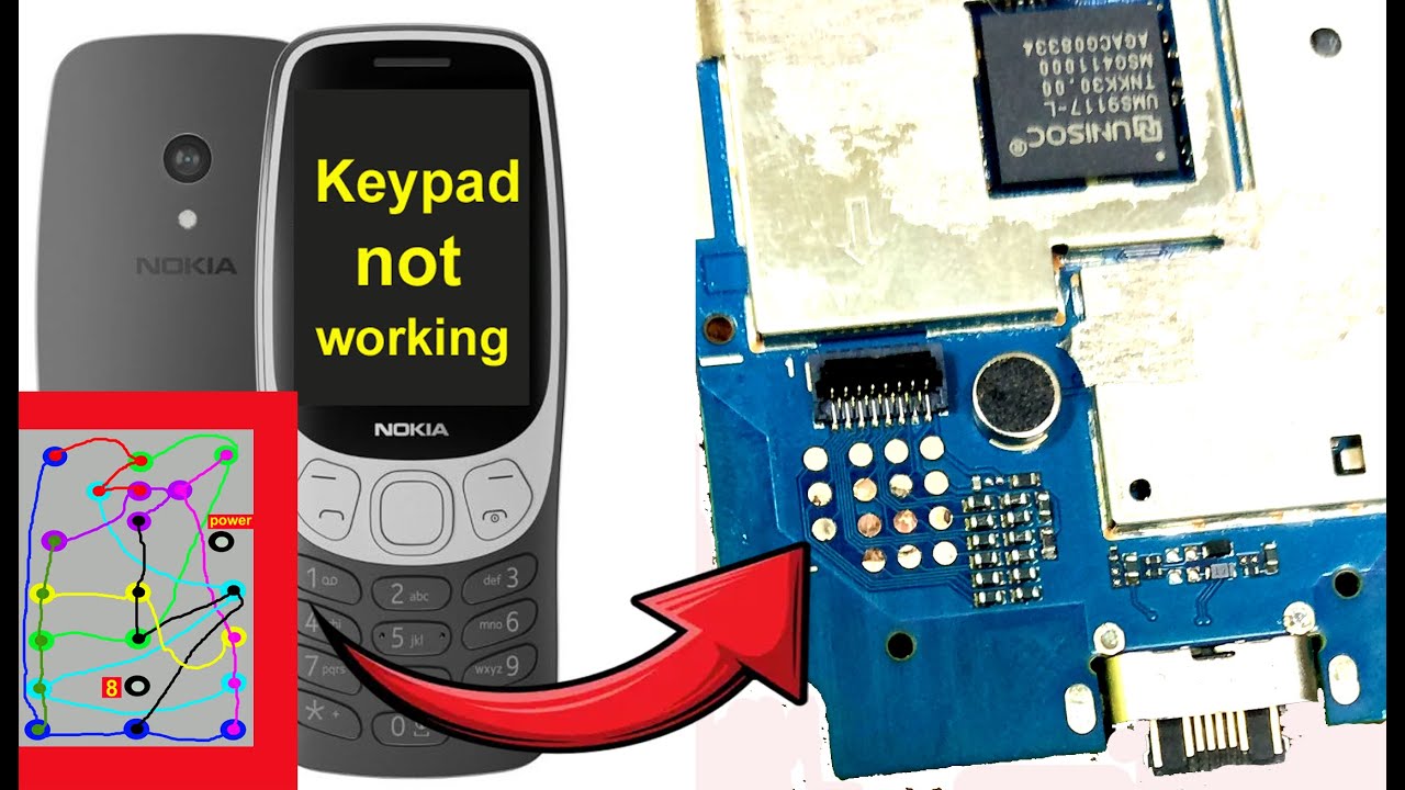 Nokia ta-1619 keypad not working - YouTube
