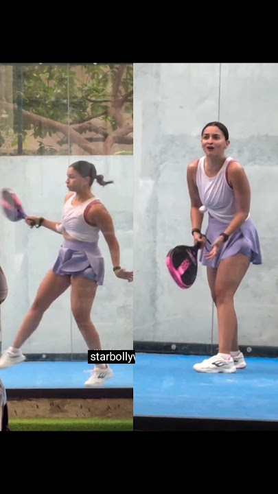Alia Bhatt ne pickle ball khelte samay short skirt mein temperature badaa diye 🔥🥵😱