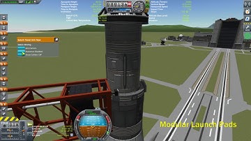 KSP Modular Launch Pads v2.0 Dev Demo: Retracting Umbilical Swing Arms, Revised