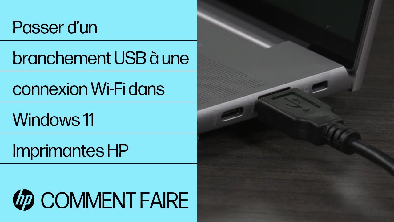 Configuration de l'imprimante HP (câble USB)