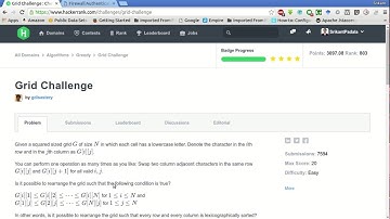 HackerRank | Grid Challenge Solution