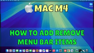 How To Add Remove Menu Bar items On Macbook M4 2025