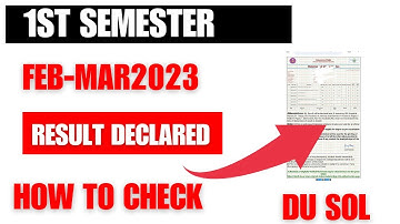 SOL 1ST SEMESTER results declared feb-mar2023 |how to check /ba program /b.Com pro results declared