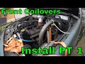 Front coil overs in a Jeep Xj Cherokee