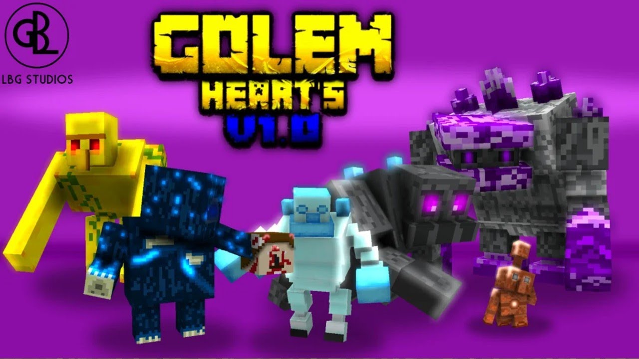 Golem Hearts Addon Mcpe 1.19 - YouTube
