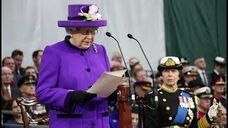 Авианосец Королева Елизавета - Церемонии Наречения корабля и Приема в состав ВМФ (HD, Русс.)