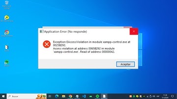 Solucionar ERROR al CERRAR XAMPP : "Exception EAccessViolation in module xampp-control.exe"