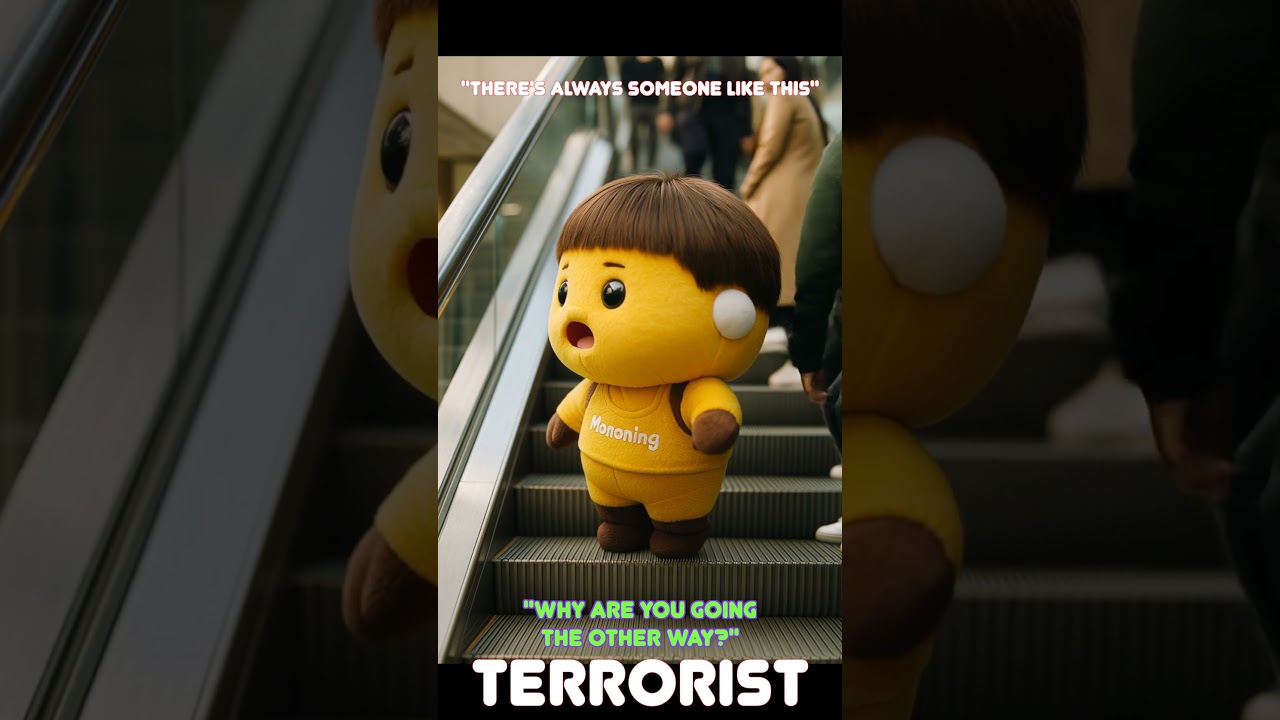 “Escalator Menace | 에스컬레이터 민폐, 혼자만 반대로” 