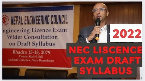 NEC LISCENCE EXAM DRAFT SYLLABUS  #Nepal_Engineering_Council