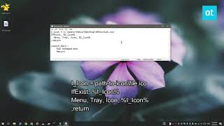 How to change the icon for an AutoHotKey script on Windows 10