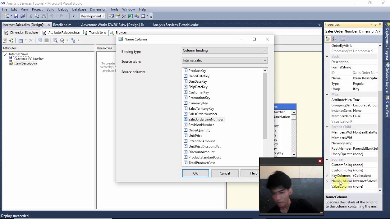 sql server 2012 - lesson 5 Defining relationship between dimension and ...