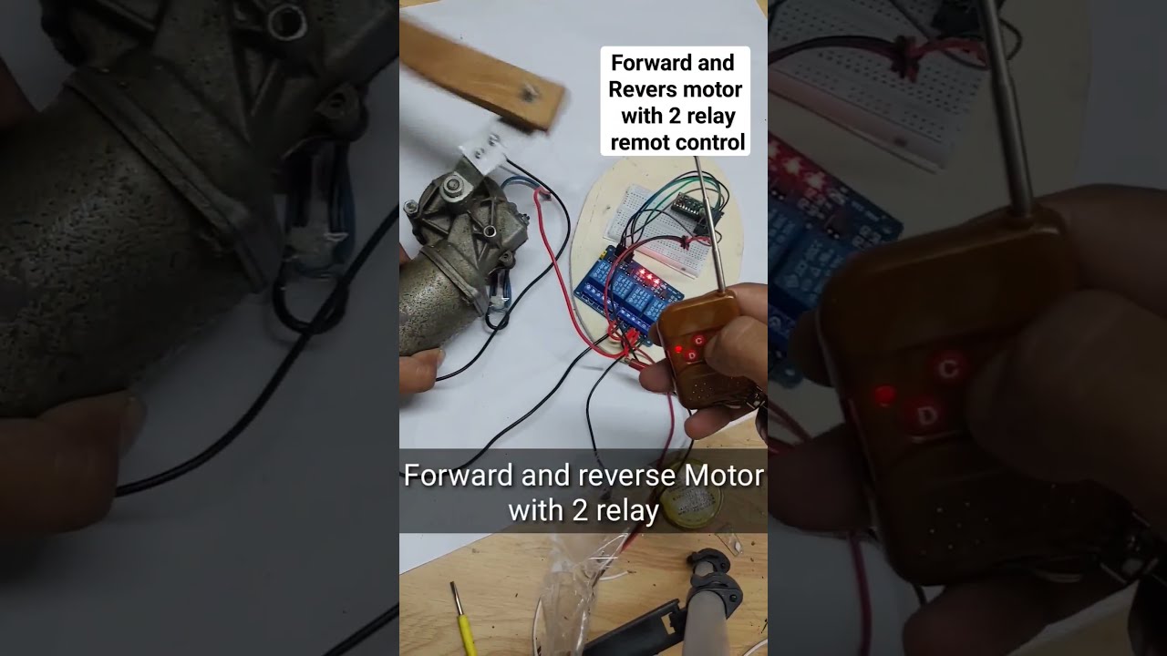 Forward And Reverse Motor With 2 Ch Relay Remote Oparated Dc Diy