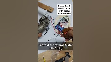 Forward and reverse motor with 2 ch relay remote oparated #motor #dc motor #remote #relay #diy