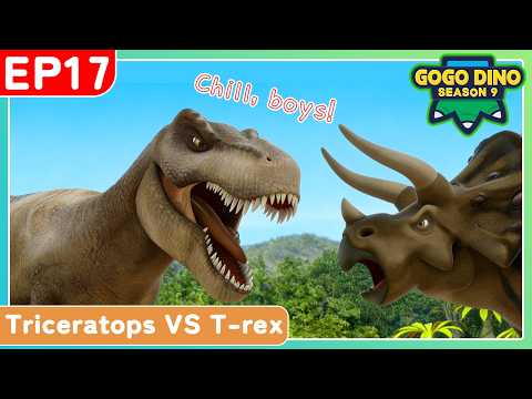📺 GOGODINOS9 Triceratops VS T-rex! 🪽 | Dinosaurs Cartoon | Superhero Adventure | S9 EP17