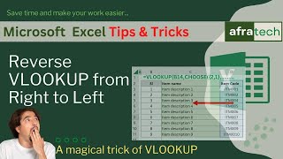 vlookup from right to left: excel tips and tricks: reverse vlookup function in microsoft excel