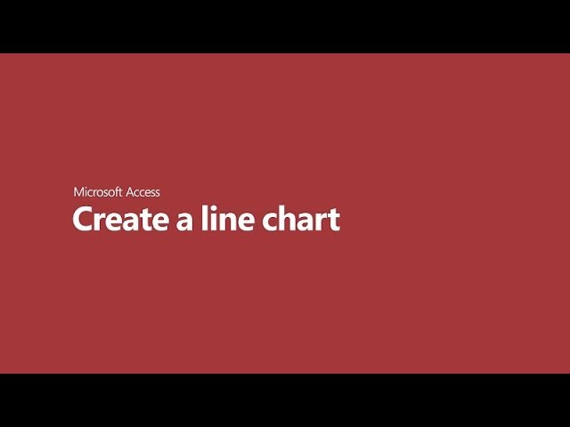 How to create a line chart in Microsoft Access