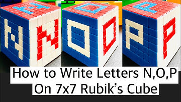 How to make letters N, O ,P on Rubik