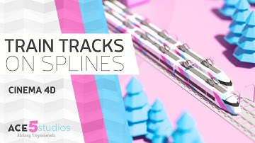 Train On Tracks or rails - Cinema 4D Tutorial
