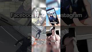 Gojo’s Multiverse of Social Media 😂📱#Gojo #SatoruGojo #JujutsuKaisen #JJK