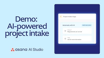 How to automate project intake with Asana AI Studio