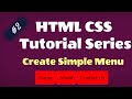Learn CSS : Create Simple Menu Using HTML CSS