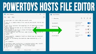 Windows PowerToys Hosts File Editor GUI screenshot 1