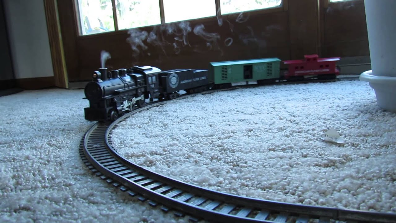 american flyer train set train 21168 smokes chugs lights youtube american flyer train trestles