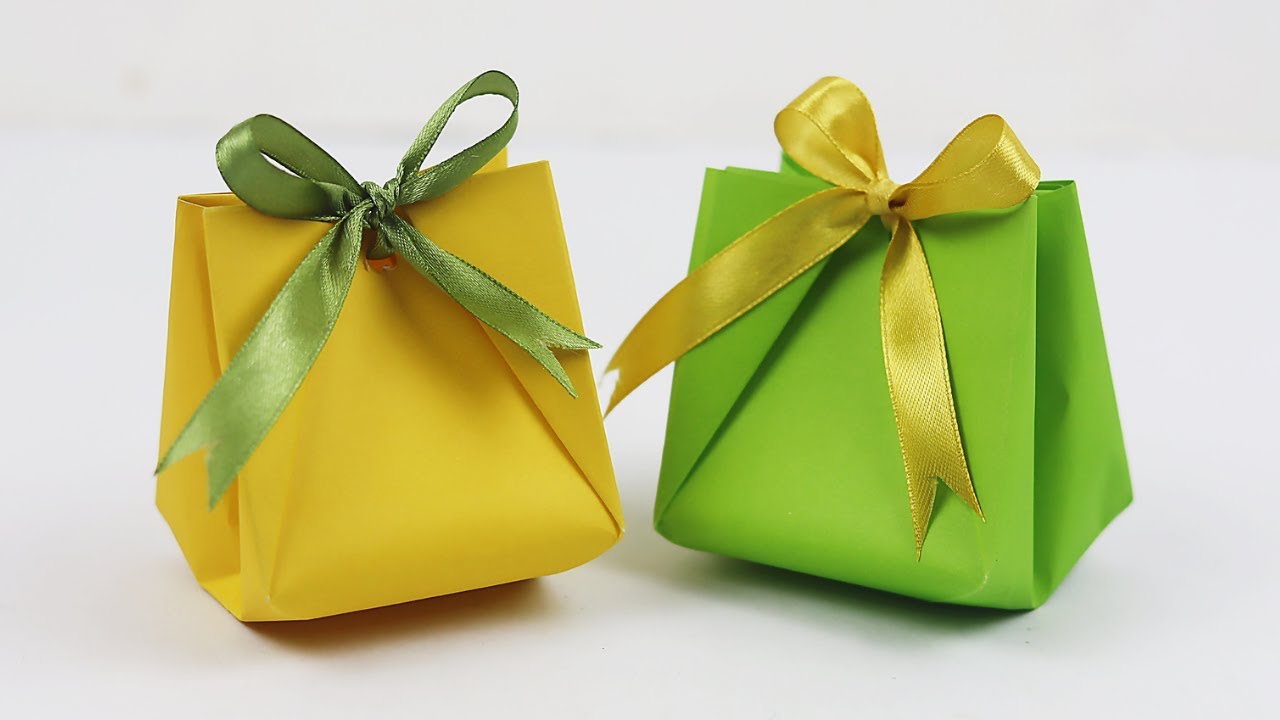 How To Make Paper Gift Bag? Origami Paper Gift Bag Tutorial