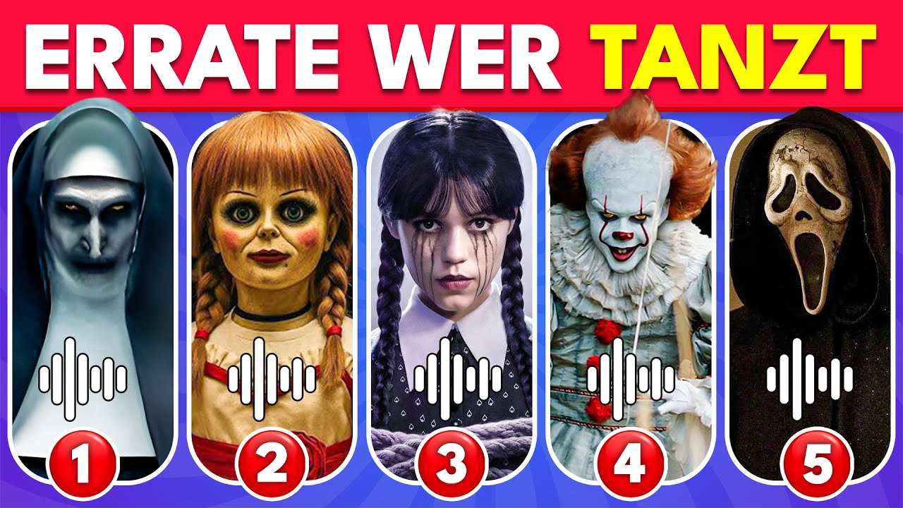 Errate die Horrorfilm-Figur anhand des Tanzes 🎤🎶🔪 | Valak, Annabelle, Wednesday, Ghost Face, M3GAN