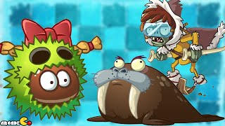 Plants Vs Zombies 2: NEW Walrus Zombies Skiing Zombies! (PVZ 2 China Version)