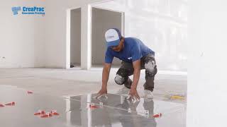 Tile Leveling System 1/16 Clips & Wedges Installation on Tile