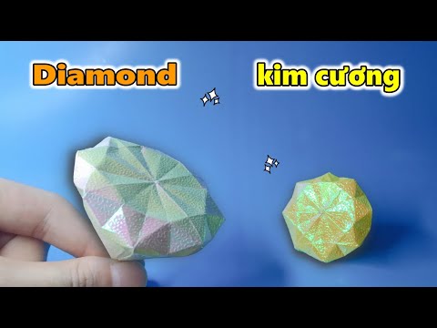 Cách gấp viên kim cương bằng giấy Cách gấp viên kim cương bằng giấy origamo diamond cực đẹp