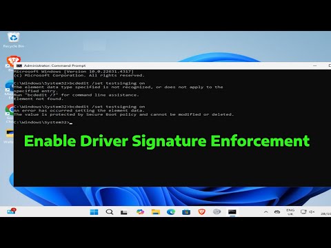 How To Enable Driver Signature Enforcement in Windows 11