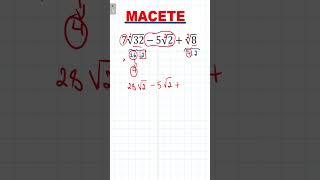 somar e subtrair radicais (operações com radicais). você sabe? QUAL O VALOR DE 7√32-5√2+√8?