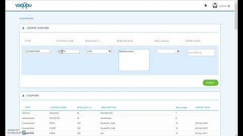 How to create coupon code from admin panel of myTutoring Online tutoring platform
