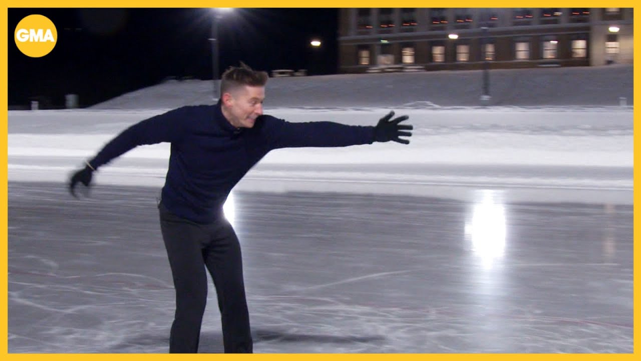 'GMA' tries out figure skating