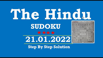 How to Solve 4 Star Hindu  Sudoku Jan 21, 2022 -  Step By Step Solution