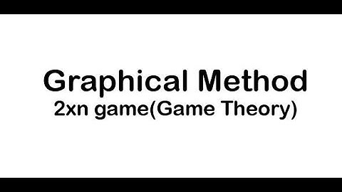 #operationsresearch #gametheory 2xn Game.... Graphical Solution