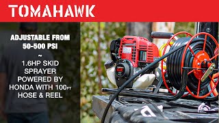 Spray Hard to Reach Areas with Tomahawk Skid Sprayers Powered by Honda