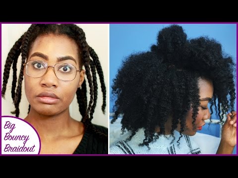 Natural Hairstyles How To Get A Big Bouncy Braid Out