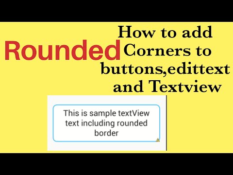 How to add Rounded corners to buttons , Textview, Edittext || Android studio|| in हिन्दी 🔥🔥🔥