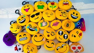 Emoji Brand Blind Bag Keychains Full Set Rare Chase Toy Review Opening Happy Toy