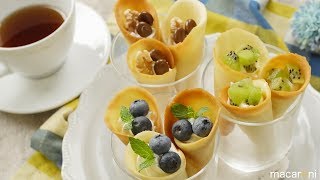 サクサク花咲く！ラングドシャの フルーツ ブーケ クッキー のレシピ 作り方