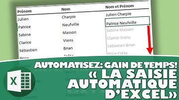 COMMENT GAGNER DU TEMPS SUR EXCEL AVEC LE REMPLISSAGE INSTANTANÉ