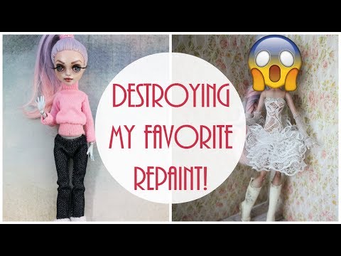 Monster High Doll Repaint / How to customize BJD Easy / OOAK Custom Barbie DIY Handmade Tutorial