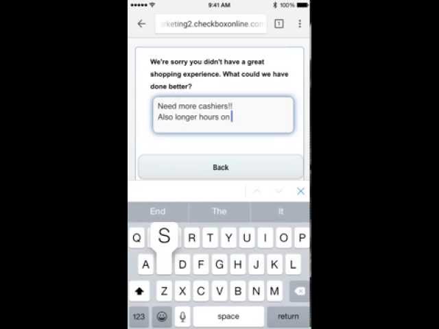 Checkbox Survey Mobile Demo