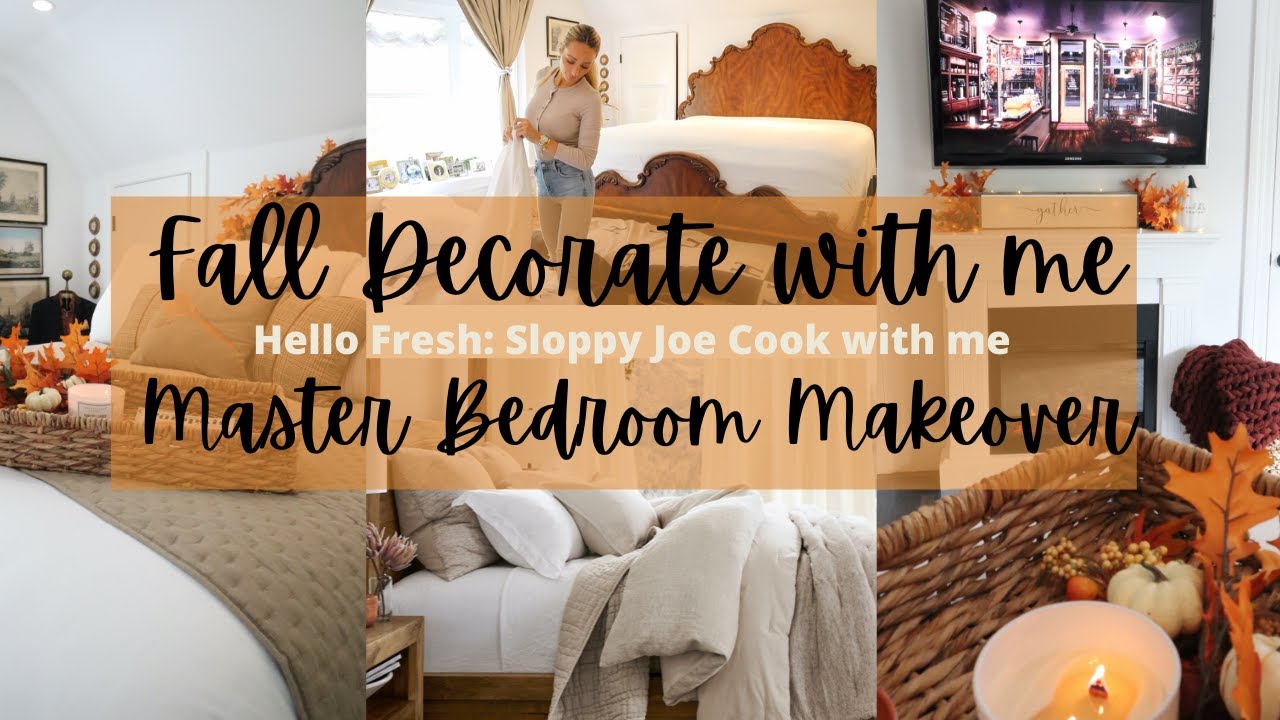 FALL MASTER BEDROOM DECORATE WITH ME!! // HOW TO MAKE YOUR BED LIKE ...
