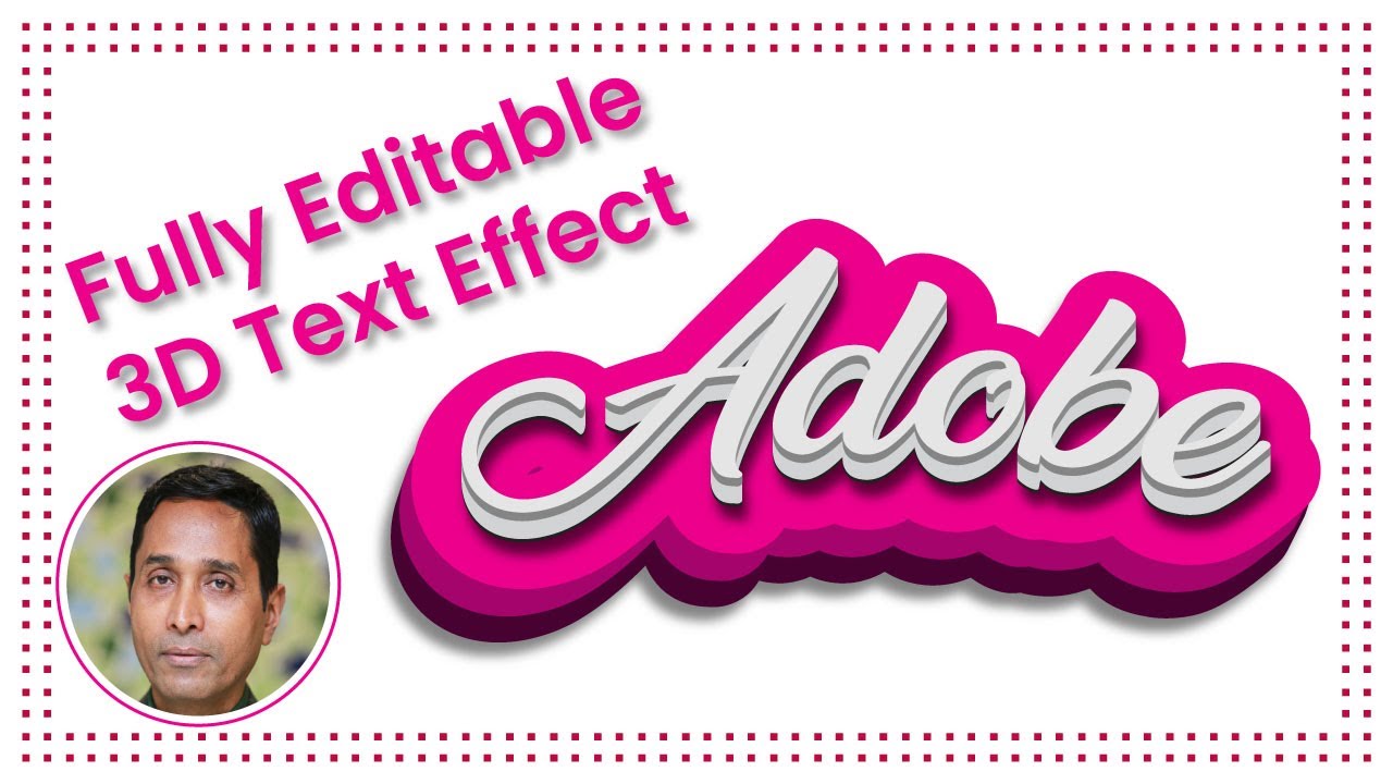 How to create 3D editable text effect design ।। Adobe Illustrator ।। AjkerDiganta IT